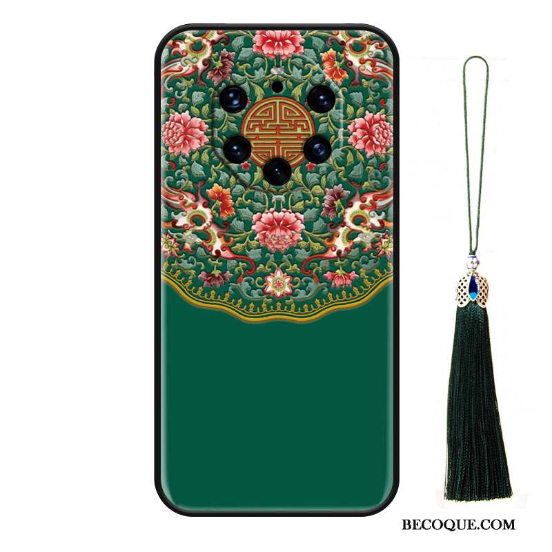 Huawei Mate 40 Rs Coque Dragon Vert Personnalité Étui Protection Palais