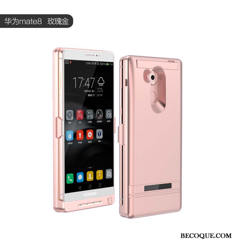 Huawei Mate 8 Border Étui Métal Rose Coque De Téléphone Protection