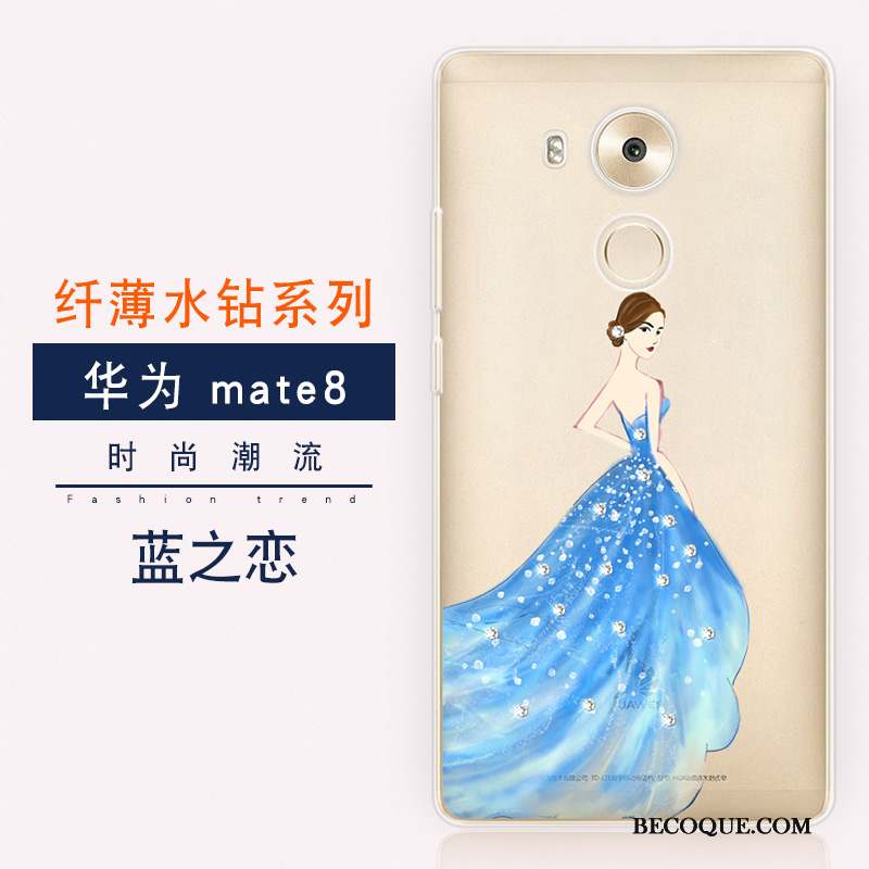 Huawei Mate 8 Coque Nouveau Bleu Étui Protection Incassable Tendance