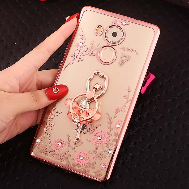 Huawei Mate 8 Rose Protection Coque De Téléphone Étui Strass