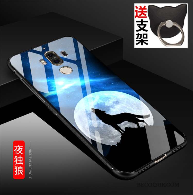 Huawei Mate 9 Bleu Clair Coque Fluide Doux De Téléphone Tout Compris Tempérer