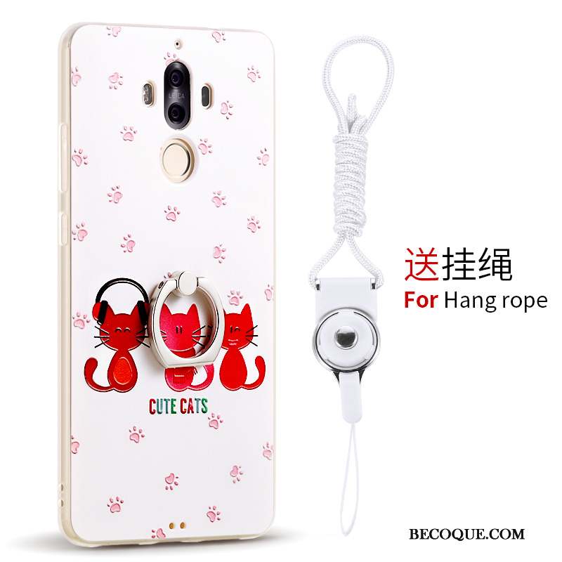 Huawei Mate 9 Coque De Téléphone Tout Compris Ornements Suspendus Étui Rouge Protection