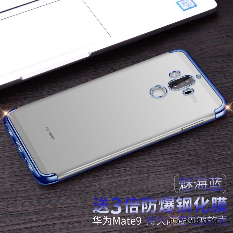 Huawei Mate 9 Coque Protection Bleu Silicone Tout Compris Fluide Doux Étui