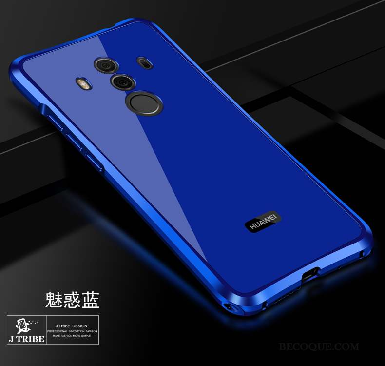 Huawei Mate 9 Coque Étui Métal Tout Compris Personnalité Bleu Protection
