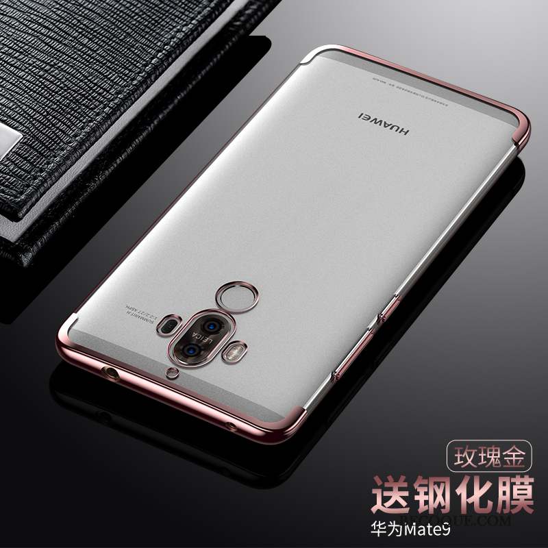 Huawei Mate 9 Or Rose Coque De Téléphone Étui Transparent Très Mince Silicone