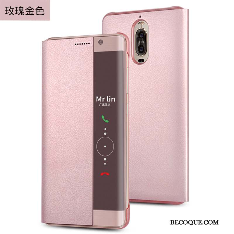 Huawei Mate 9 Pro Clamshell Business Or Rose Incassable Protection Coque De Téléphone