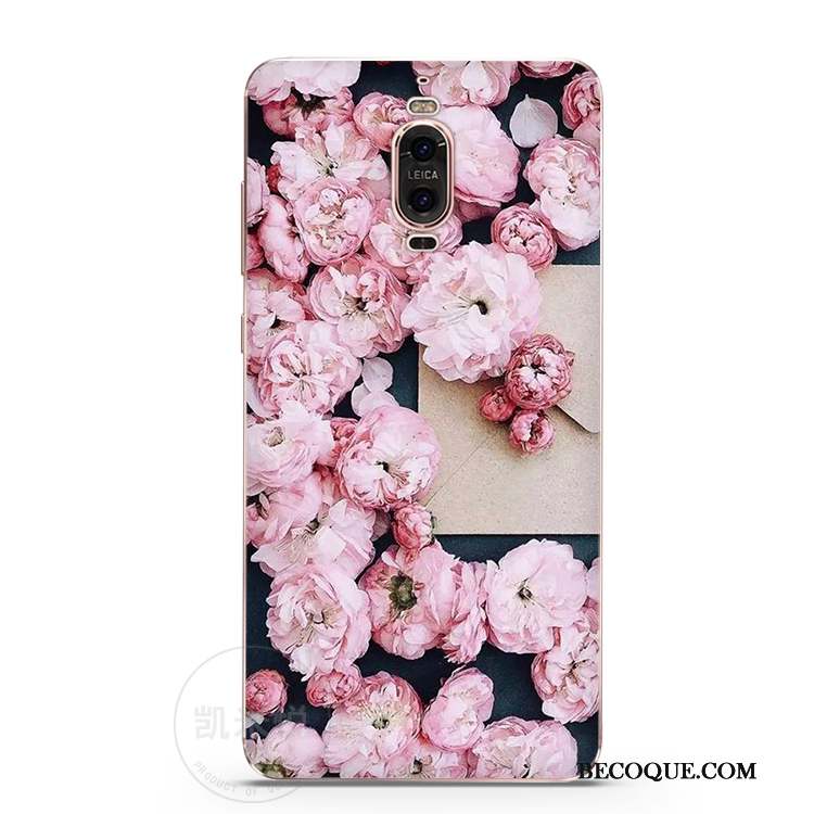 Huawei Mate 9 Pro Fluide Doux Beau Rose Coque De Téléphone Fleurs Personnalité