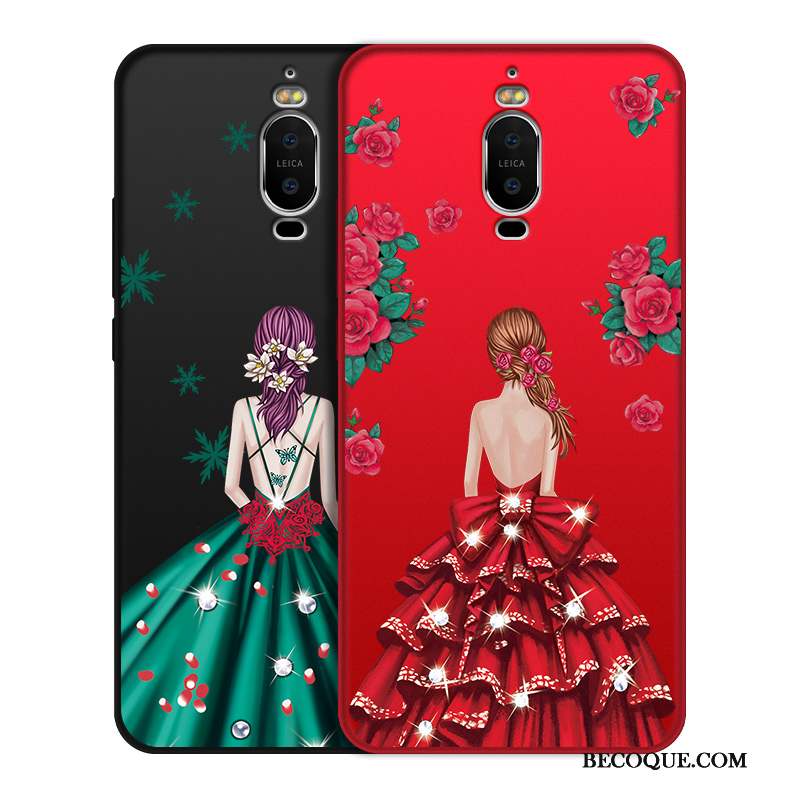 Huawei Mate 9 Pro Fluide Doux Rouge Silicone Coque De Téléphone Protection Étui