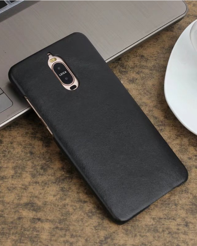 Huawei Mate 9 Pro Étui Protection Noir Coque De Téléphone Cuir Véritable Téléphone Portable