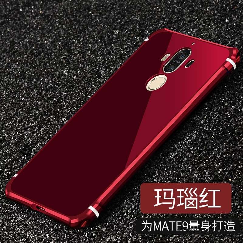 Huawei Mate 9 Protection Étui Coque Rouge Métal De Téléphone
