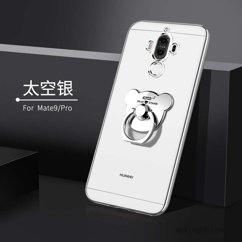 Huawei Mate 9 Silicone Incassable Support Argent Coque De Téléphone Étui