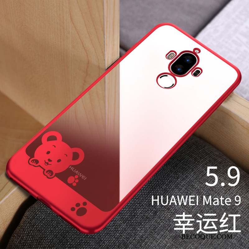 Huawei Mate 9 Étui Fluide Doux Tendance Très Mince Rouge Coque De Téléphone