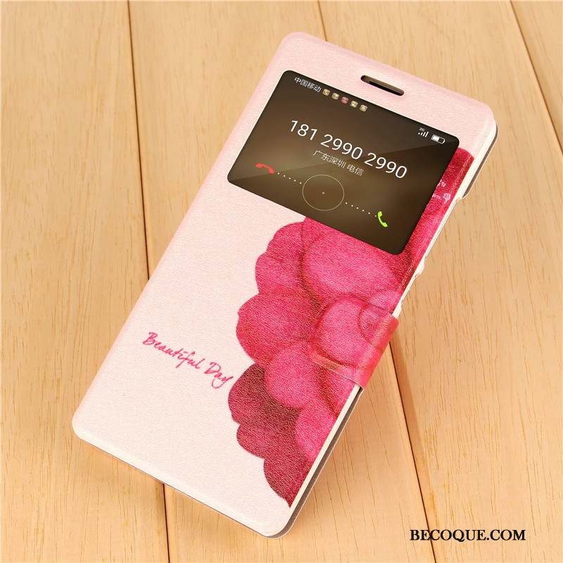 Huawei Mate S Peinture Housse Rose Coque Téléphone Portable Protection