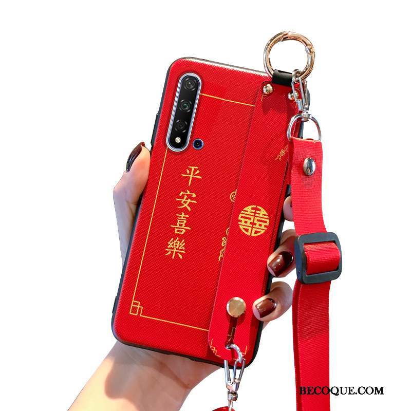 Huawei Nova 5t Coque Fluide Doux Rouge De Fête Personnalité Ornements Suspendus Nouveau