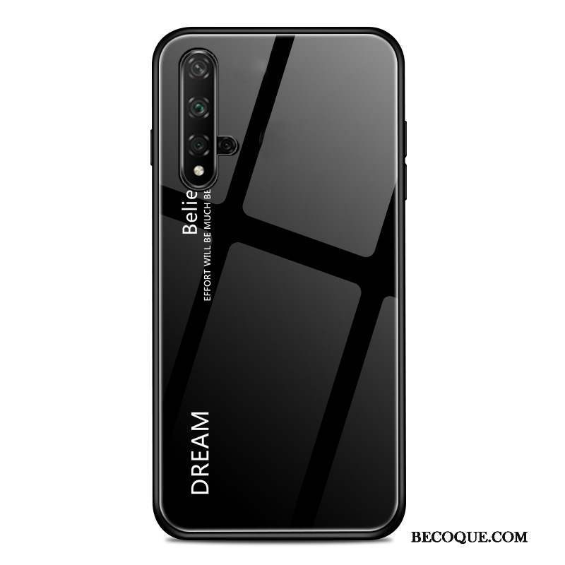 Huawei Nova 5t Coque Net Rouge Noir Tout Compris Étui Personnalisé Dégradé