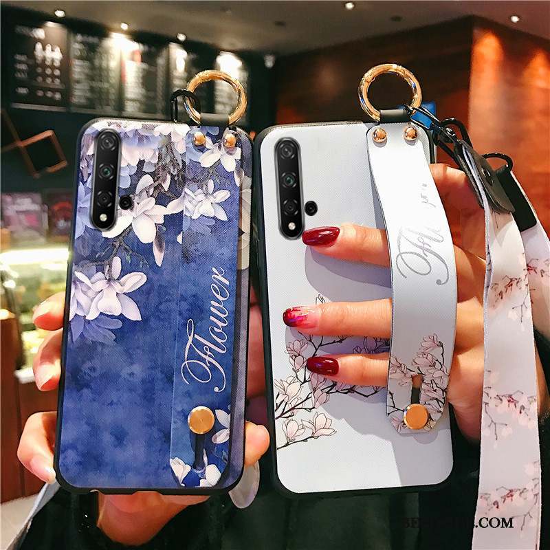 Huawei Nova 5t Coque Protection Bleu Charmant Créatif Étui Fluide Doux