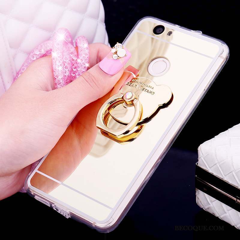 Huawei Nova Coque Étui Incassable Silicone Anneau Miroir Tendance