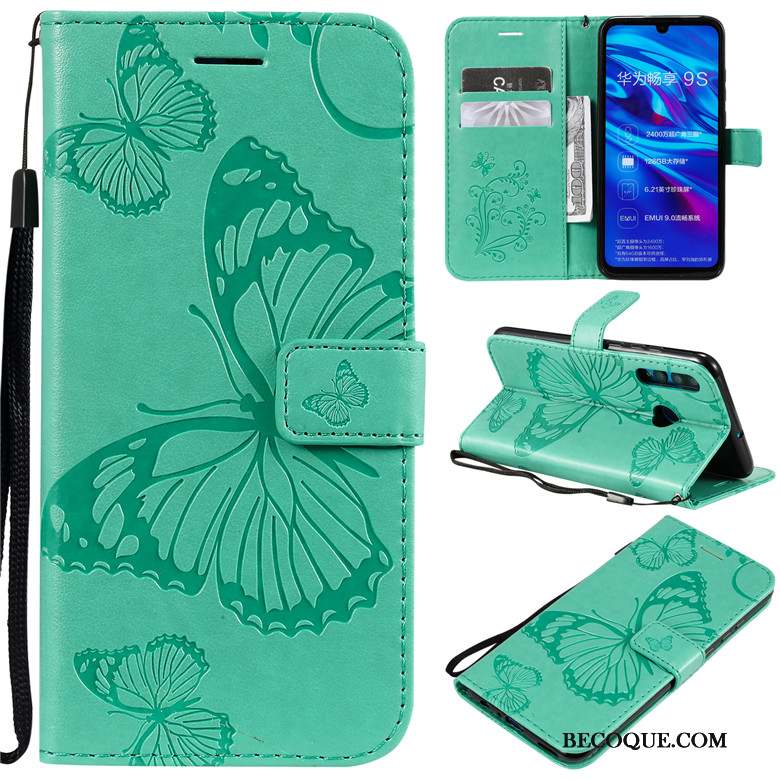 Huawei P Smart+ 2019 Coque De Téléphone Silicone Incassable Vert Fluide Doux Étui En Cuir