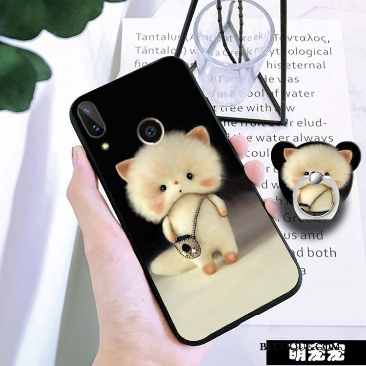 Huawei P Smart 2019 Coque Jeunesse Tendance Noir Protection Incassable Tempérer