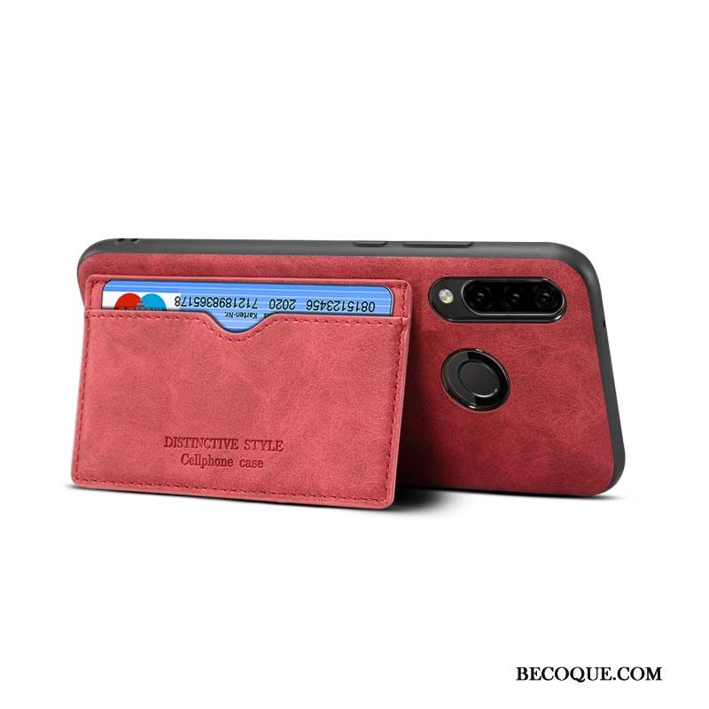 Huawei P Smart+ 2019 Coque Légères Fluide Doux Rouge Incassable Étui Protection