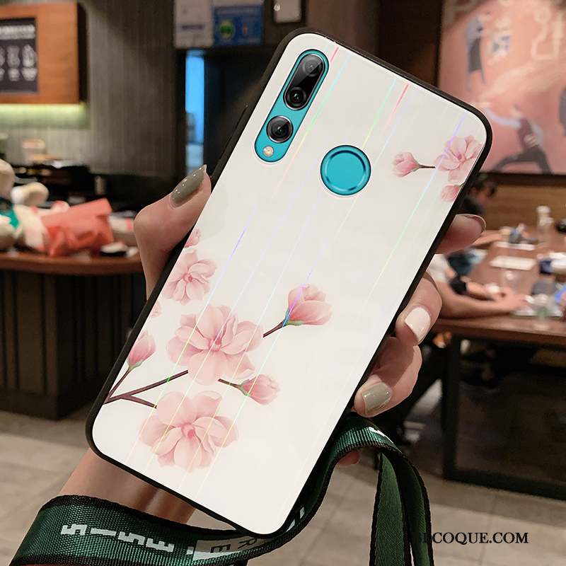 Huawei P Smart+ 2019 Coque Net Rouge Petit Frais Étui Fluide Doux Incassable