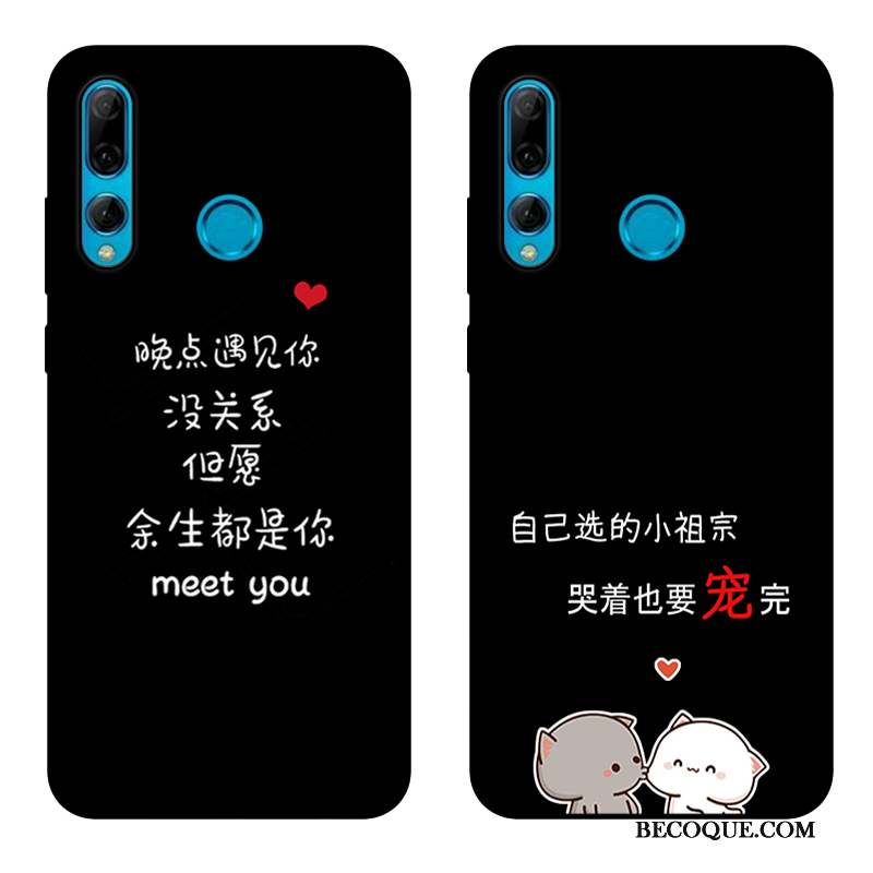 Huawei P Smart+ 2019 Coque Noir Silicone Fluide Doux Incassable Protection Amoureux