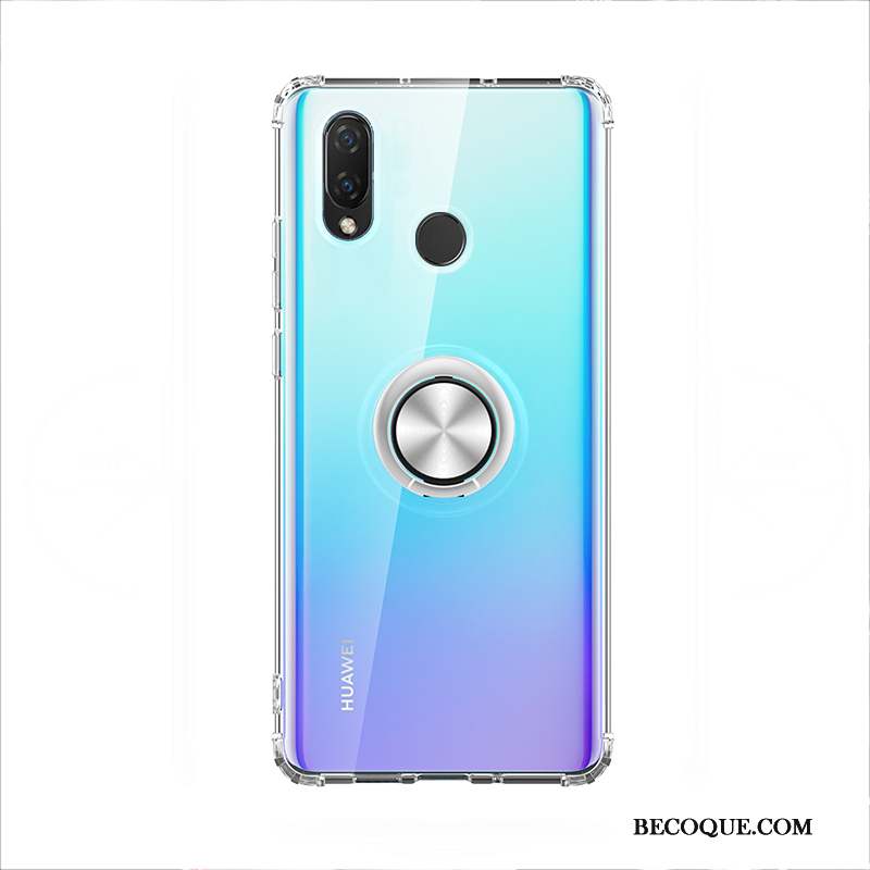 Huawei P Smart+ 2019 Tout Compris Coque De Téléphone Tendance Silicone Anneau Magnétisme