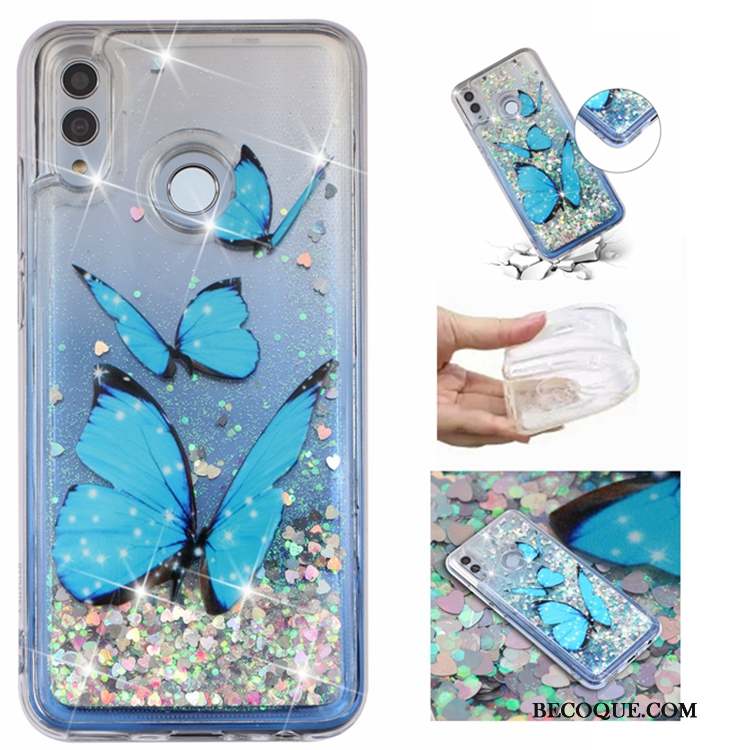 Huawei P Smart 2019 Étui Coque De Téléphone Quicksand Bleu Liquide