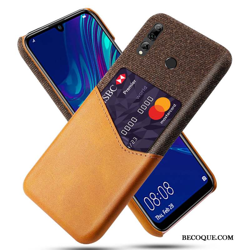 Huawei P Smart+ 2019 Étui Protection Étui En Cuir Orange Coque De Téléphone Simple