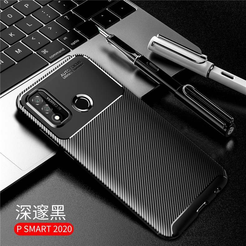 Huawei P Smart 2020 Noir Protection Étui Coque De Téléphone Incassable Silicone