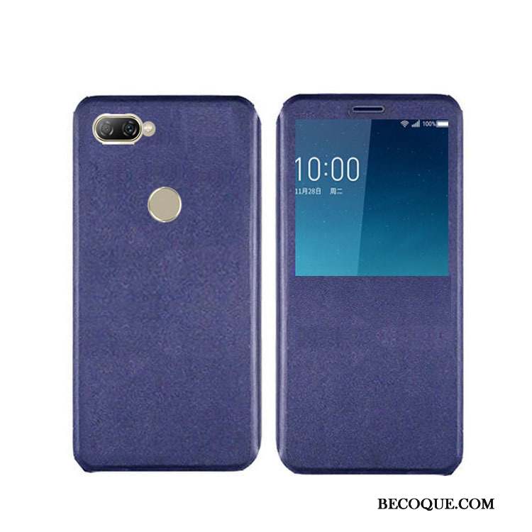 Huawei P Smart Coque Bleu Étui En Cuir Téléphone Portable Clamshell Incassable