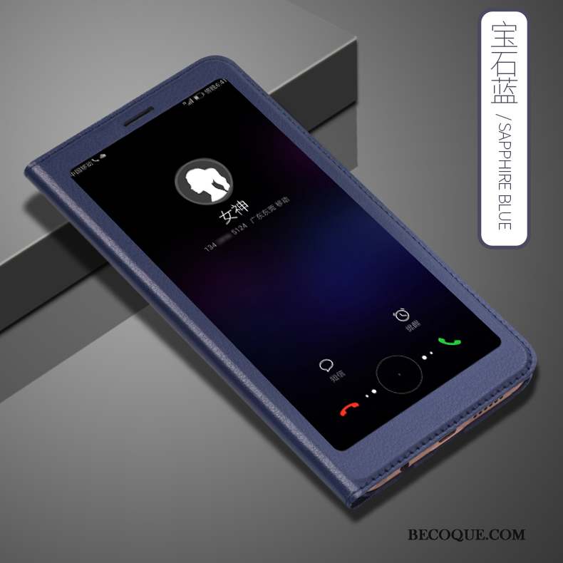 Huawei P Smart Coque De Téléphone Bleu Clamshell Incassable Étui Protection