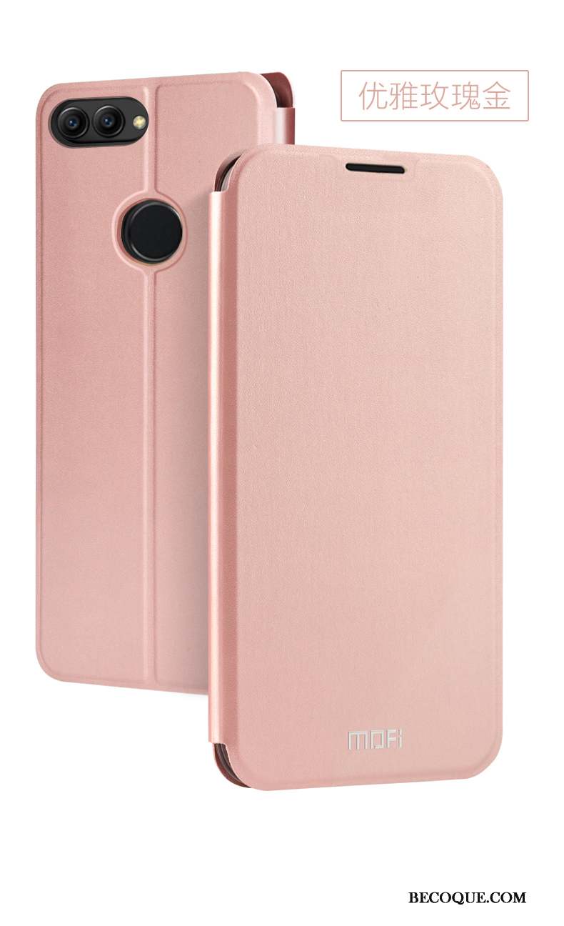 Huawei P Smart Coque De Téléphone Tout Compris Housse Rose Étui En Cuir Incassable