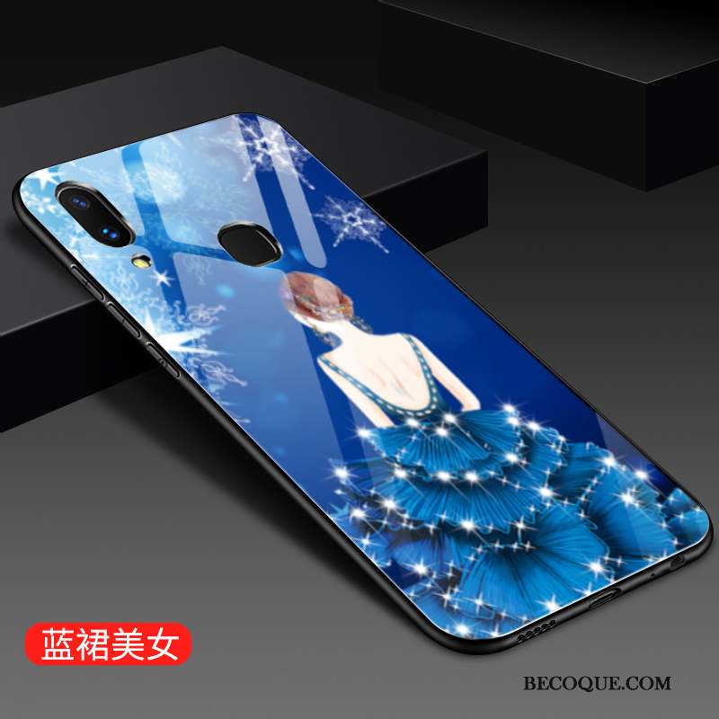 Huawei P Smart+ Coque Miroir Personnalité Étui Tout Compris Tendance Fluide Doux