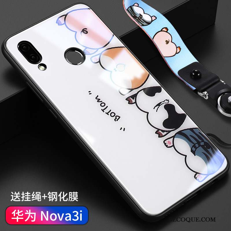 Huawei P Smart+ Incassable Blanc Marque De Tendance Coque Nouveau Créatif