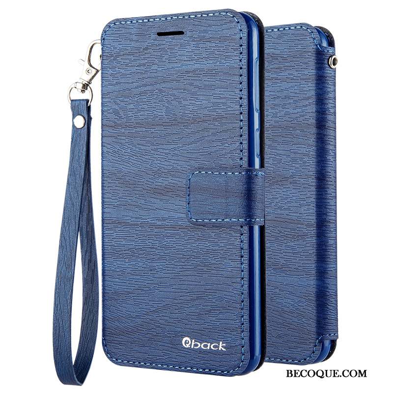 Huawei P Smart+ Incassable Étui En Cuir Protection Housse Coque De Téléphone Bleu