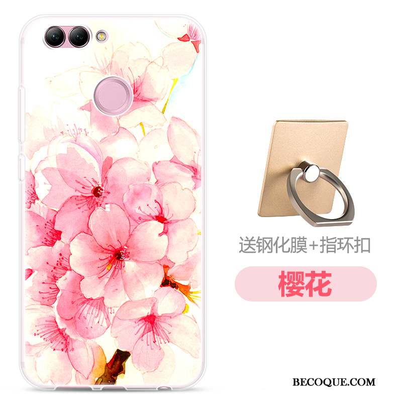 Huawei P Smart Légères Rose Transparent Fluide Doux Silicone Coque De Téléphone