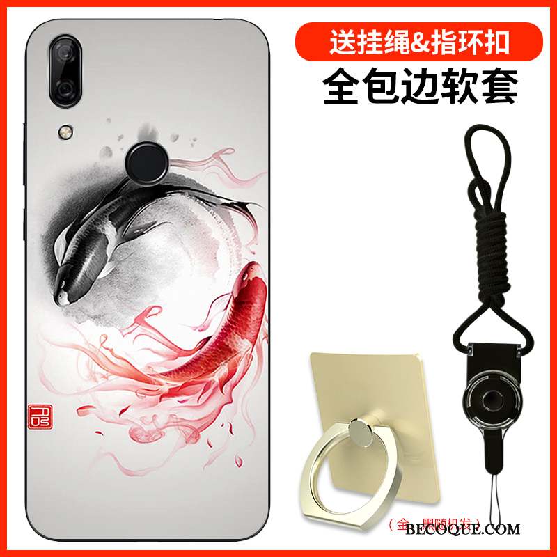 Huawei P Smart Z Coque Tout Compris Silicone Étui Peinture Légère Protection