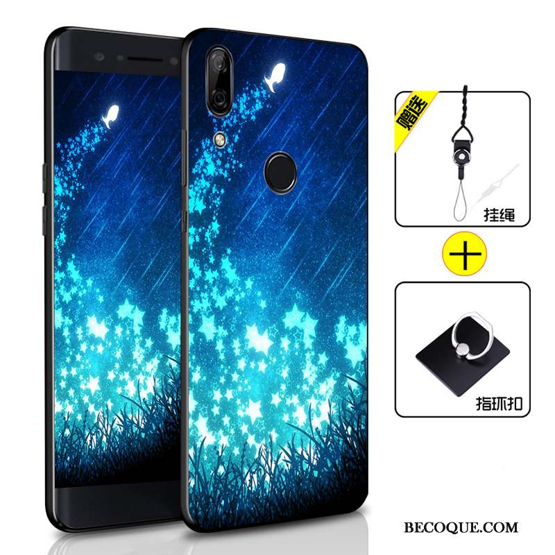 Huawei P Smart Z Créatif Fluide Doux Protection Coque De Téléphone Étui Noir