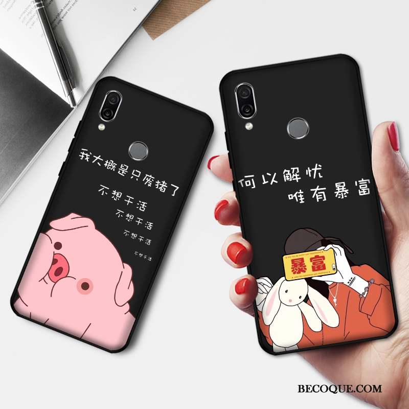 Huawei P Smart Z Dessin Animé Petit Coque De Téléphone Noir Personnalité