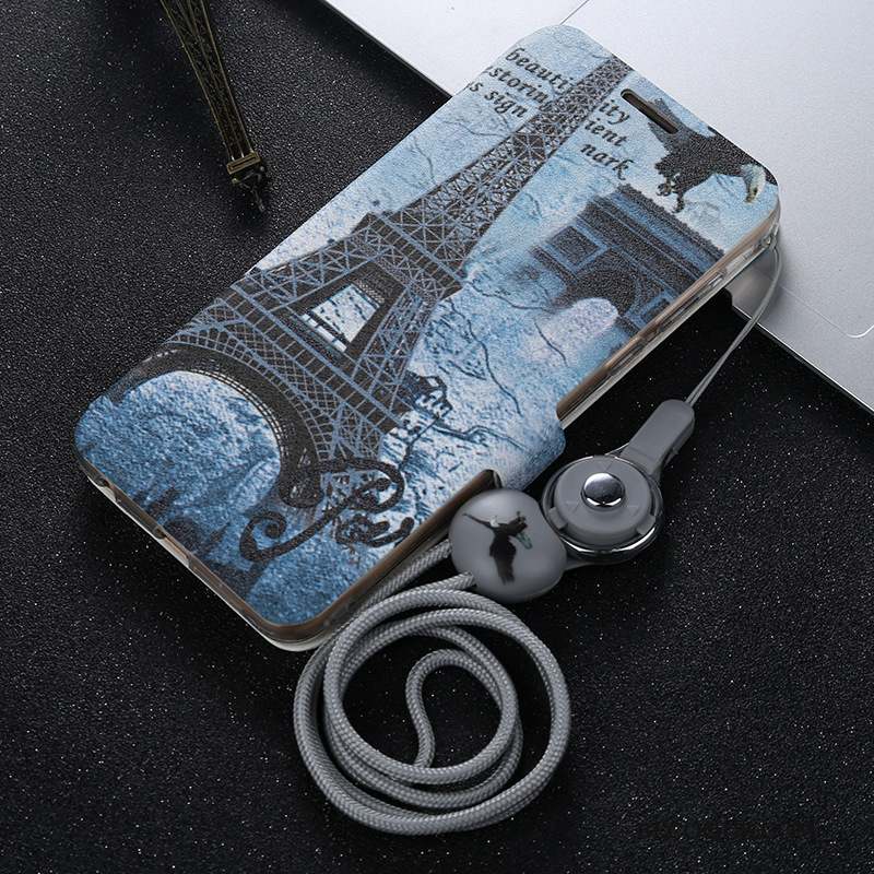 Huawei P Smart Étui En Cuir Protection Coque De Téléphone Gris Housse Incassable