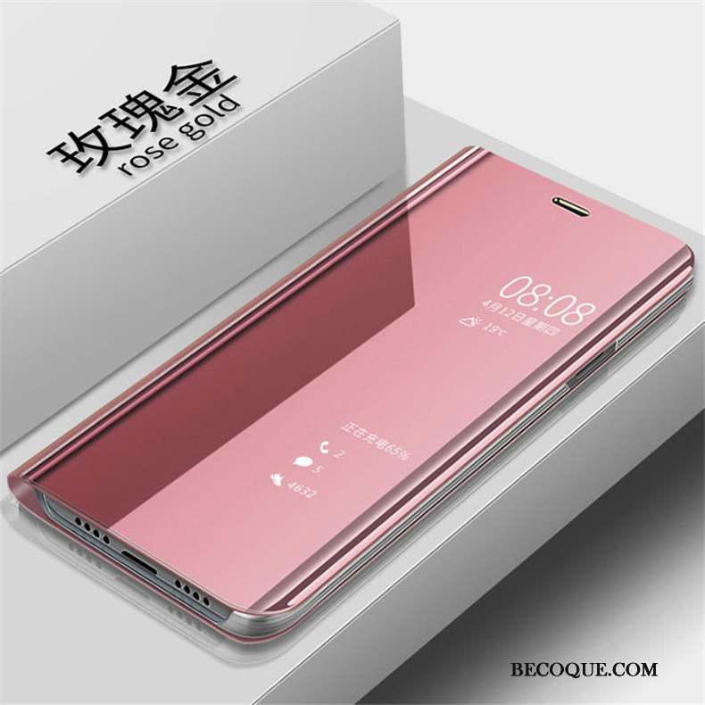 Huawei P Smart+ Étui En Cuir Rose Coque De Téléphone