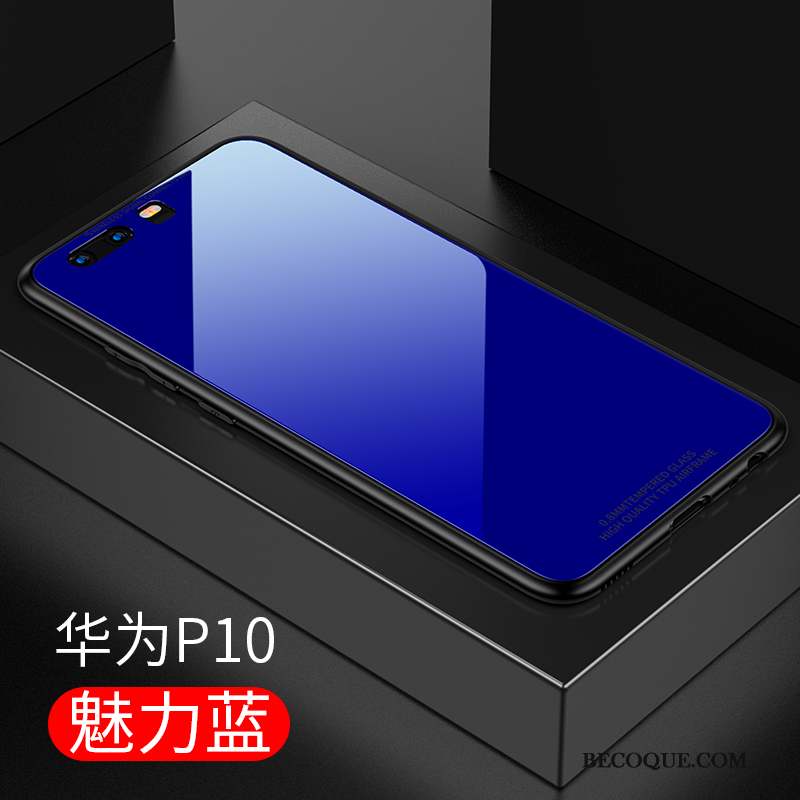 Huawei P10 Coque De Téléphone Bleu Très Mince Délavé En Daim Tout Compris Protection