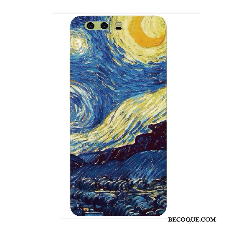 Huawei P10 Coque Marque De Tendance Téléphone Portable Bleu Créatif Étui Amoureux