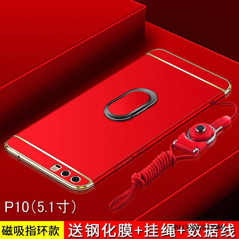 Huawei P10 Coque Protection Tendance Étui Tout Compris Rouge Incassable