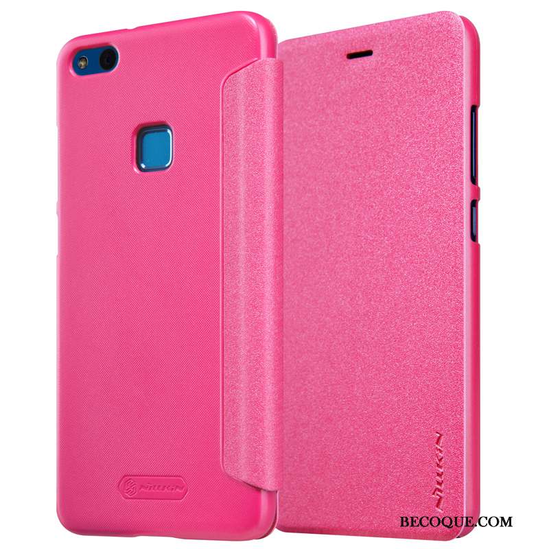 Huawei P10 Lite Coque De Téléphone Étui En Cuir Rouge Protection Housse Jeunesse