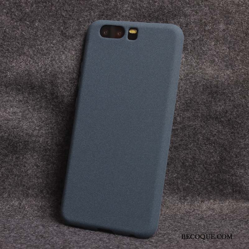 Huawei P10 Plus Coque De Téléphone Silicone Incassable Étui Délavé En Daim Bleu