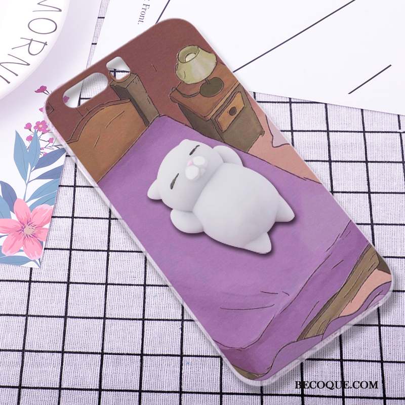 Huawei P10 Plus Coque De Téléphone Violet Dimensionnel Étui Silicone Fluide Doux