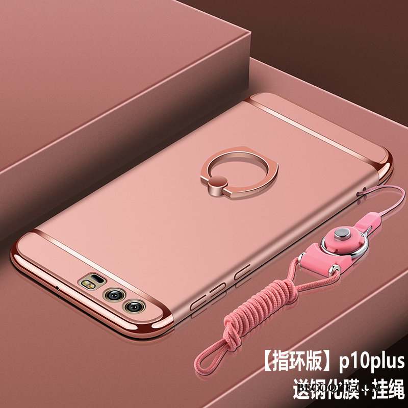 Huawei P10 Plus Coque Protection Incassable Rose Étui Tout Compris Délavé En Daim