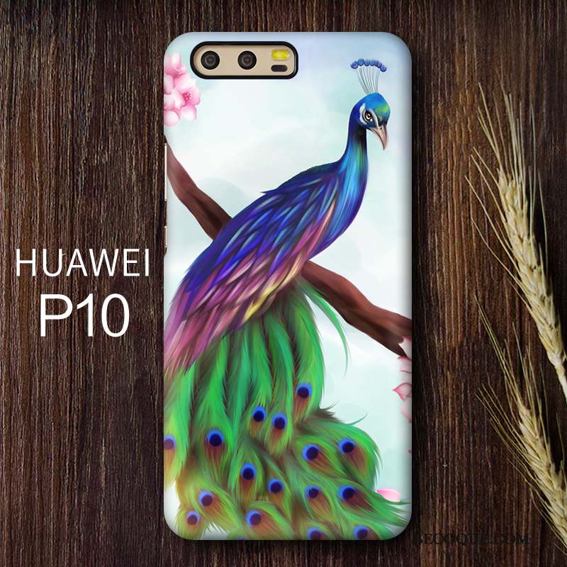 Huawei P10 Plus Coque Style Chinois Protection Vert Téléphone Portable Incassable Étui